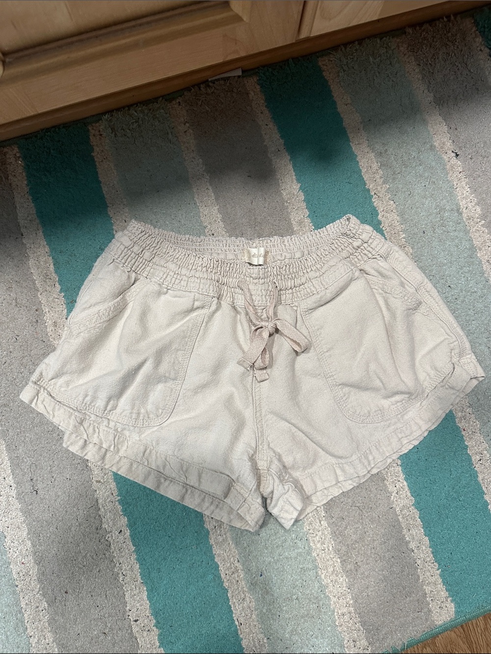 Altar’d State Women's Cream/Tan Drawstring Shorts